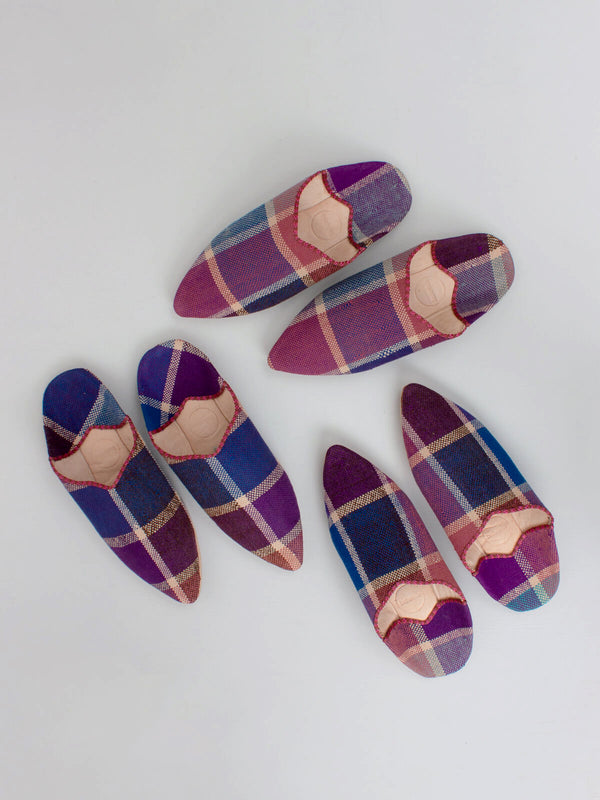 Bohemia Design Moroccan Boujad Pointed Babouche Slippers Purple Rain