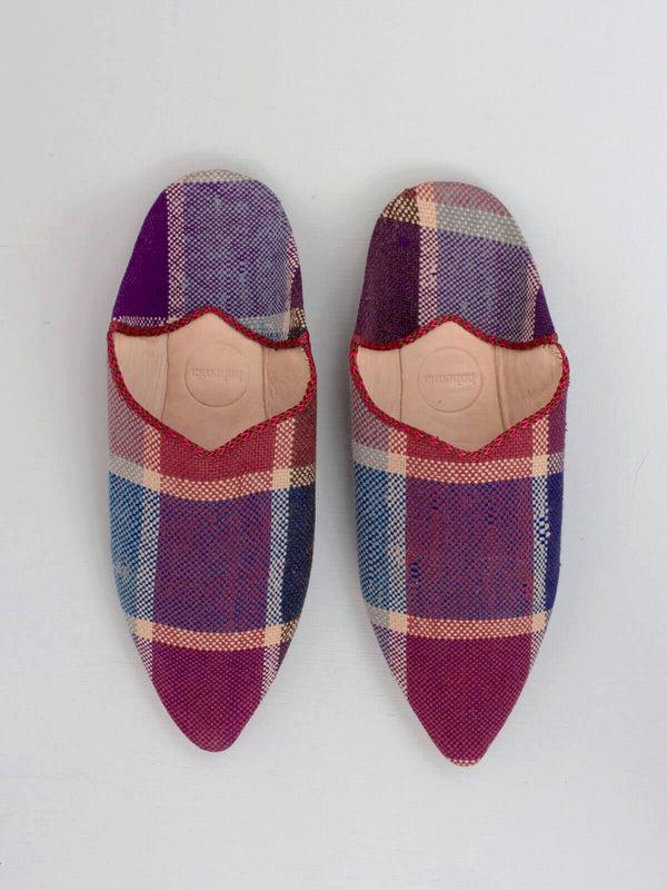 bohemia design Moroccan Boujad Pointed Babouche Slippers Purple Rain