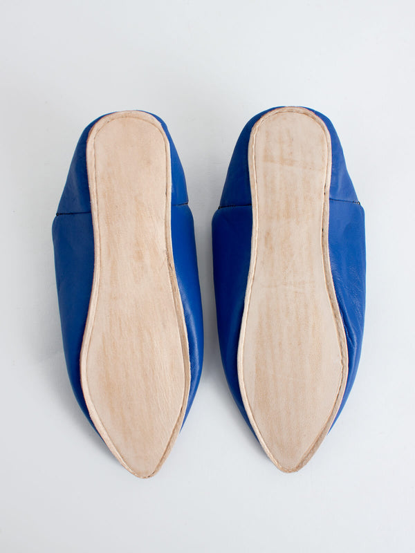 Bohemia Design Moroccan Classic Pointed Babouche Slippers Cobalt