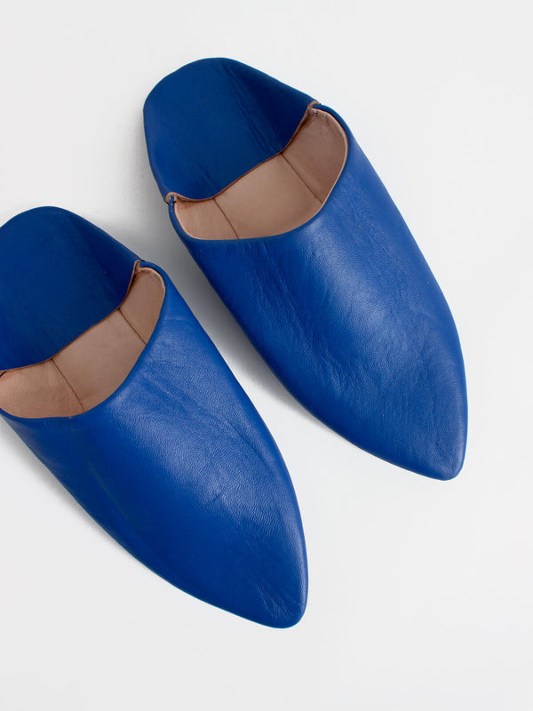 Bohemia Design Moroccan Classic Pointed Babouche Slippers Cobalt