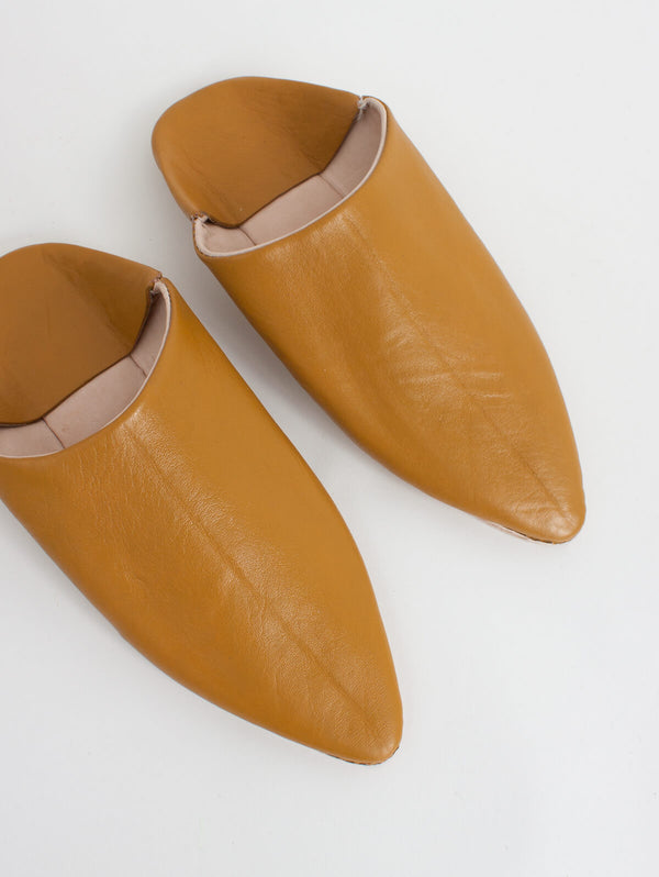 Bohemia Design Moroccan Classic Pointed Babouche Slippers Mustard