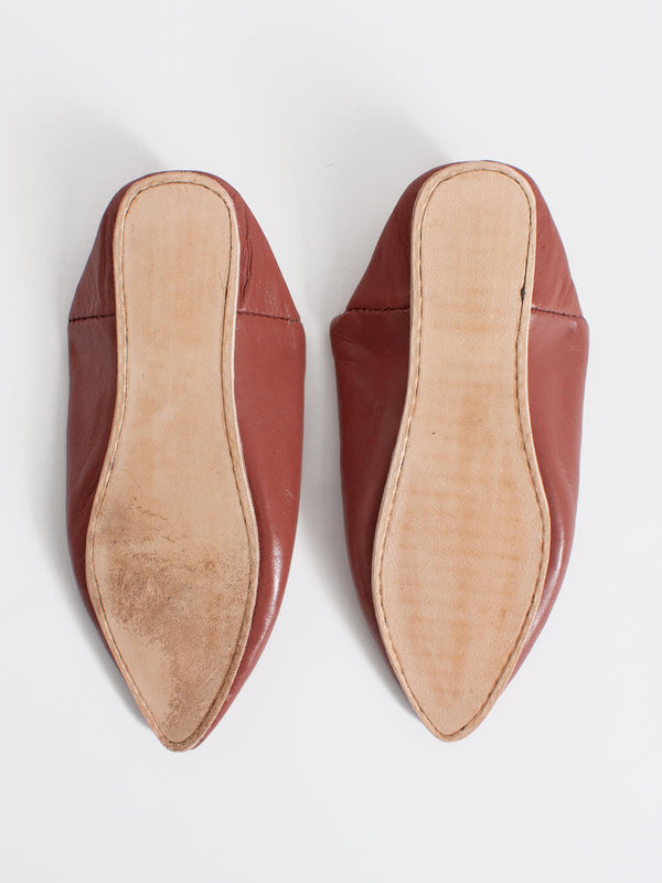 Bohemia Design Moroccan Classic Pointed Babouche Slippers Terracotta