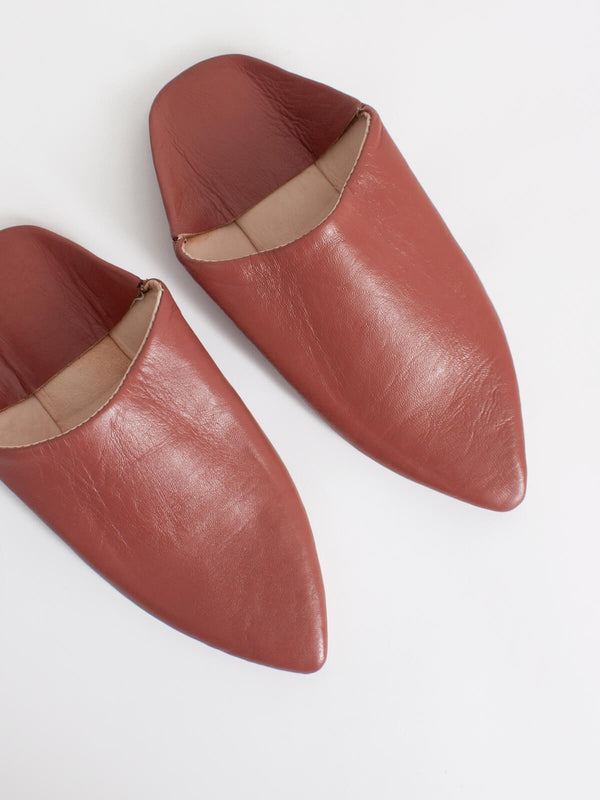 Bohemia Design Moroccan Classic Pointed Babouche Slippers Terracotta