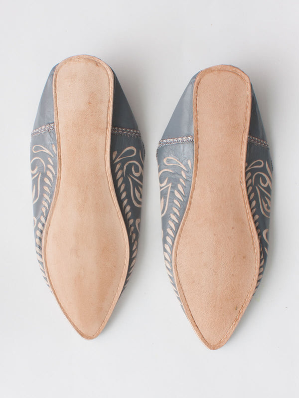 Bohemia Design Moroccan Decorative Babouche Slippers Grey