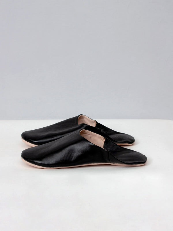 Bohemia Design Moroccan Mens Babouche Slippers Black