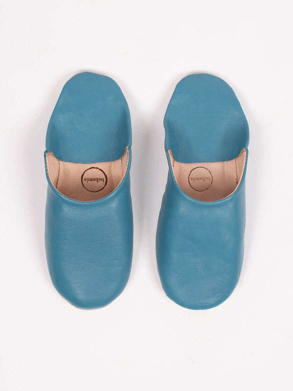 bohemia design Moroccan Mens Babouche Slippers Blue Grey