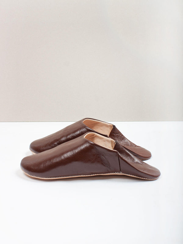 Bohemia Design Moroccan Mens Babouche Slippers Chocolate