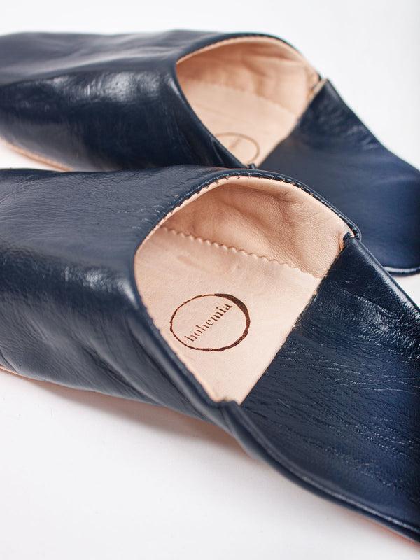 Bohemia Design Moroccan Mens Babouche Slippers Indigo