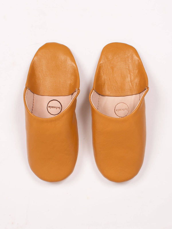 bohemia design Moroccan Mens Babouche Slippers Ochre