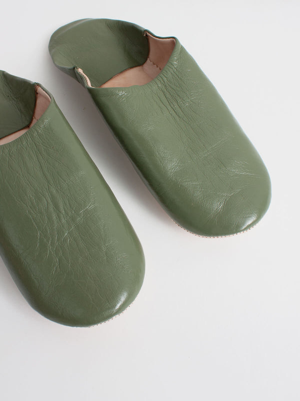 Bohemia Design Moroccan Mens Babouche Slippers Olive