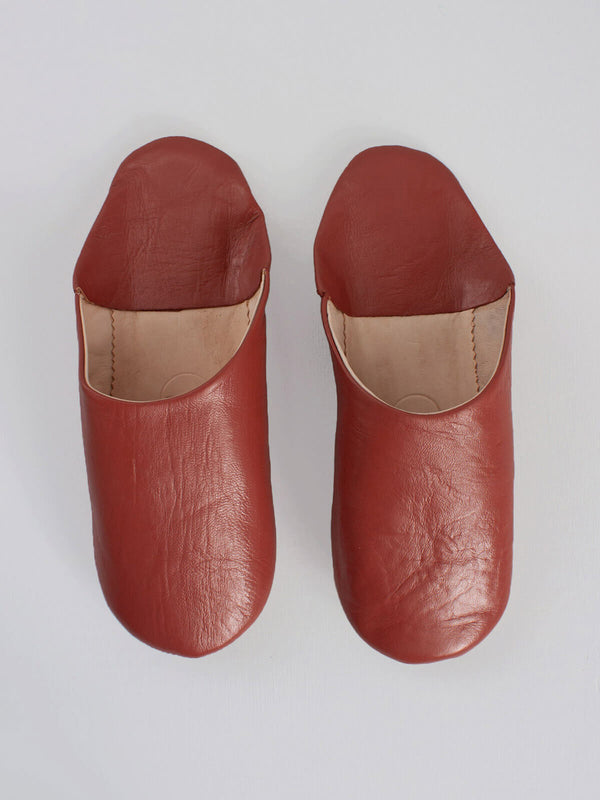 bohemia design Moroccan Mens Babouche Slippers Terracotta