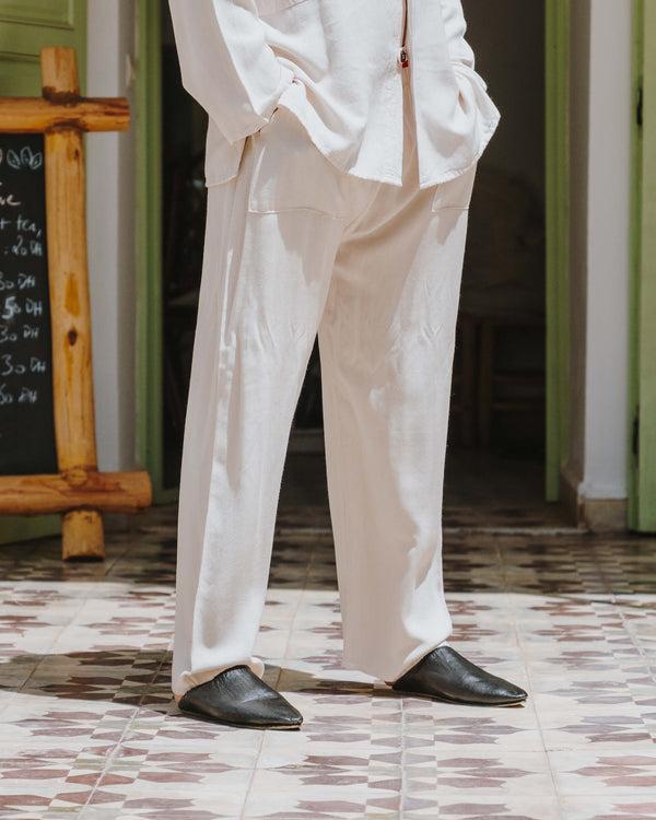 Bohemia Design Moroccan Mens Pointed Babouche Slippers Black