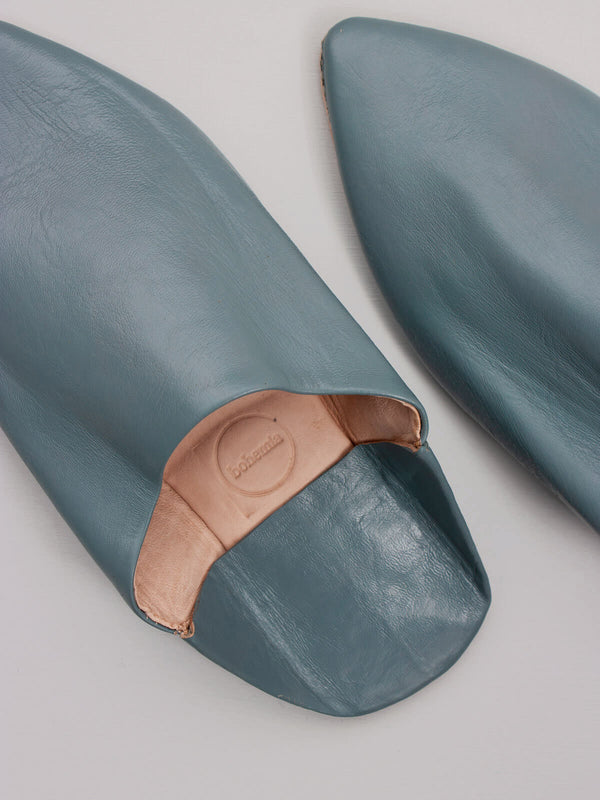 Bohemia Design Moroccan Mens Pointed Babouche Slippers Grey