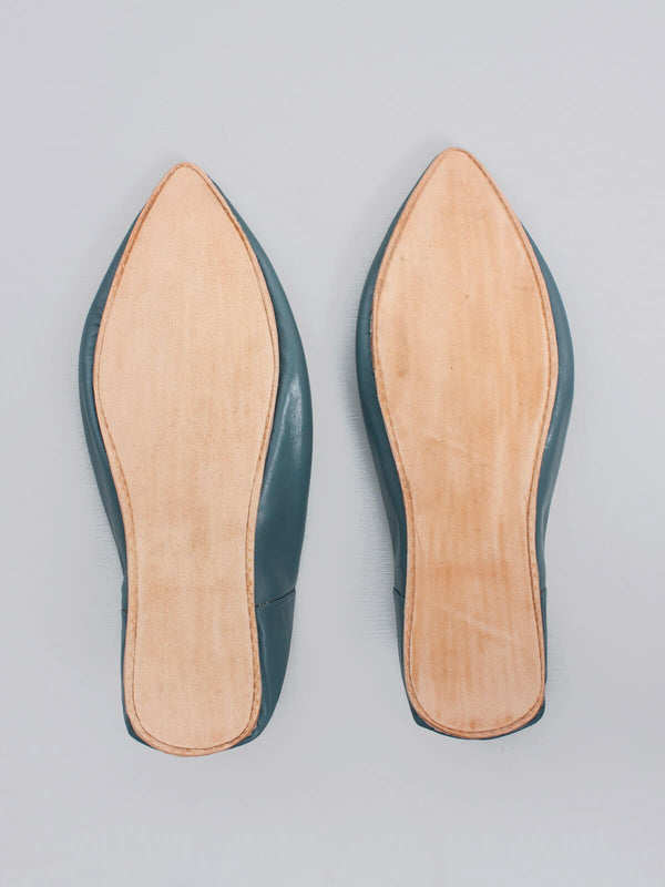 Bohemia Design Moroccan Mens Pointed Babouche Slippers Grey