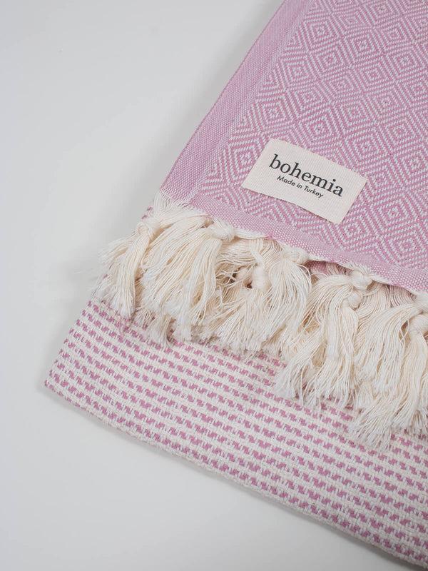 Bohemia Design Nordic Dot Hammam Towel Vintage Pink