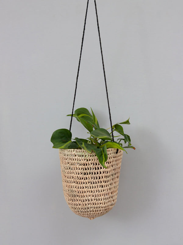Bohemia Design Open Weave Dome Hanging Baskets Black