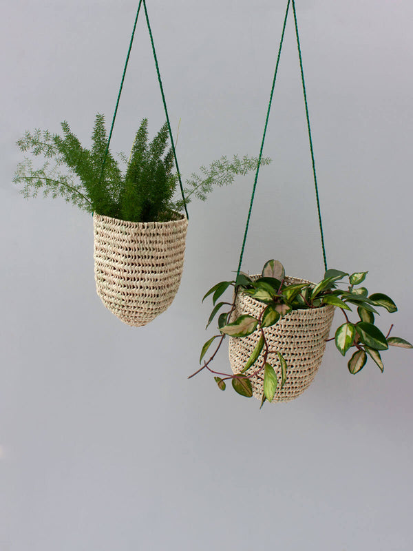 bohemia design Open Weave Dome Hanging Baskets Green