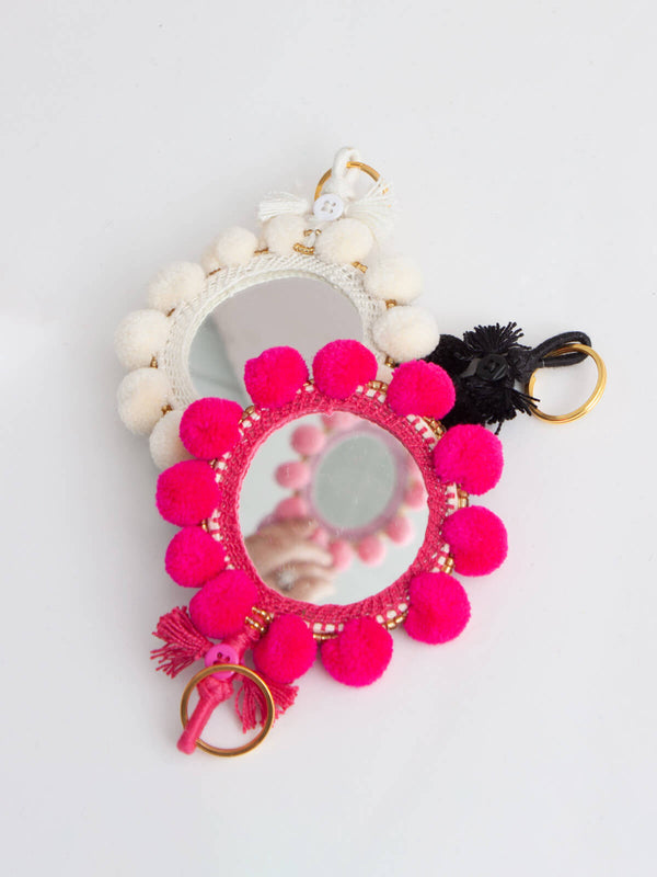Bohemia Design Super Pom Pom Mirror Keyrings Oversized