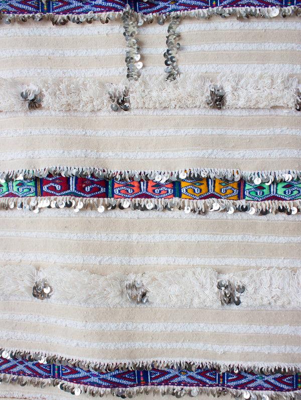 Bohemia Design Vintage Moroccan Handira Blanket No. 137