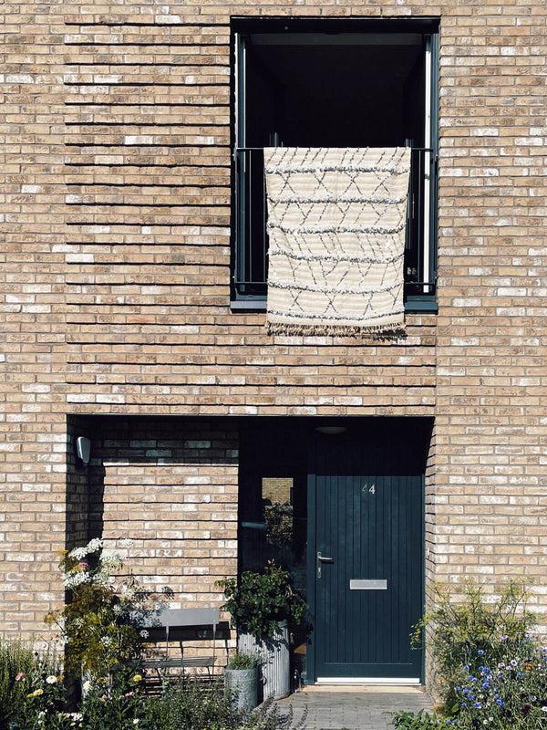 bohemia design Vintage Moroccan Handira Blanket No. 147