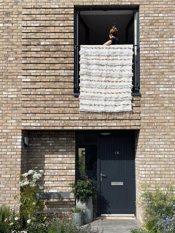 Bohemia Design Vintage Moroccan Handira Blanket No. 149