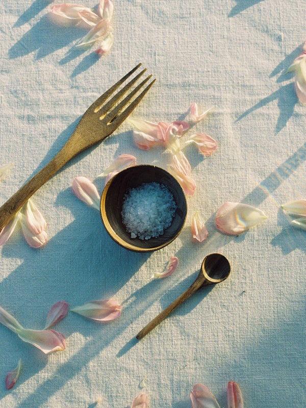 Bohemia Design Walnut Wood Spice Bowl And Spoon Set