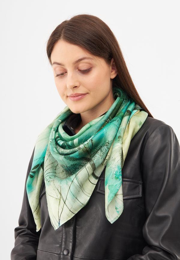 Bolongaro Trevor Birds Silk Printed Scarf