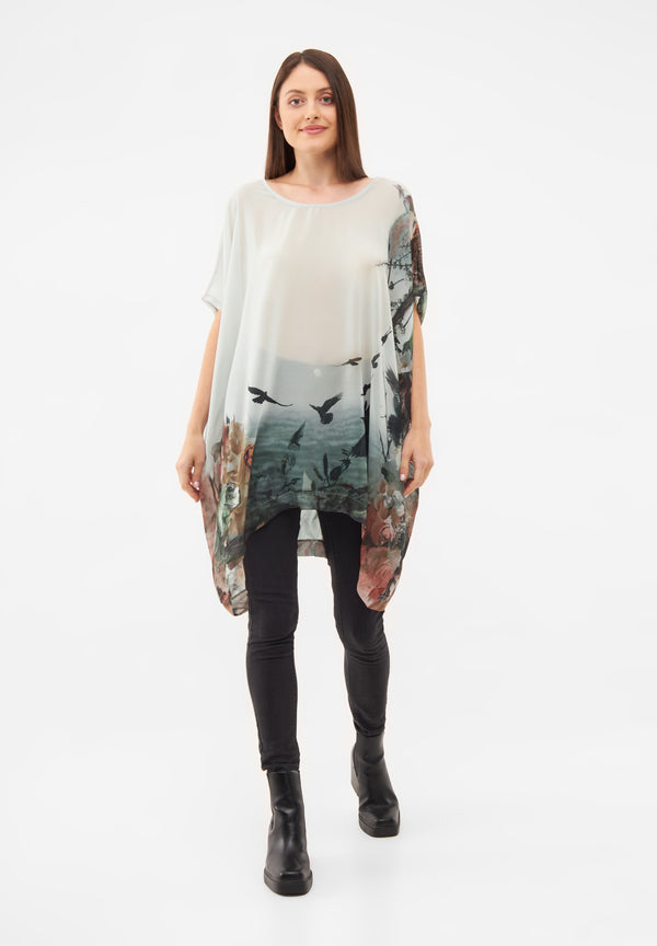 Bolongaro Trevor Bramble Blue Drape Dress