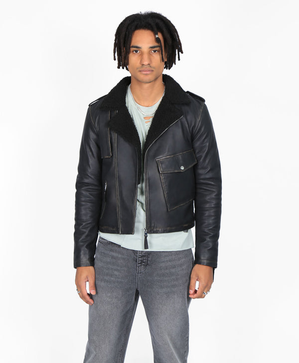 bolongaro trevor Cropped Mac Leather Biker