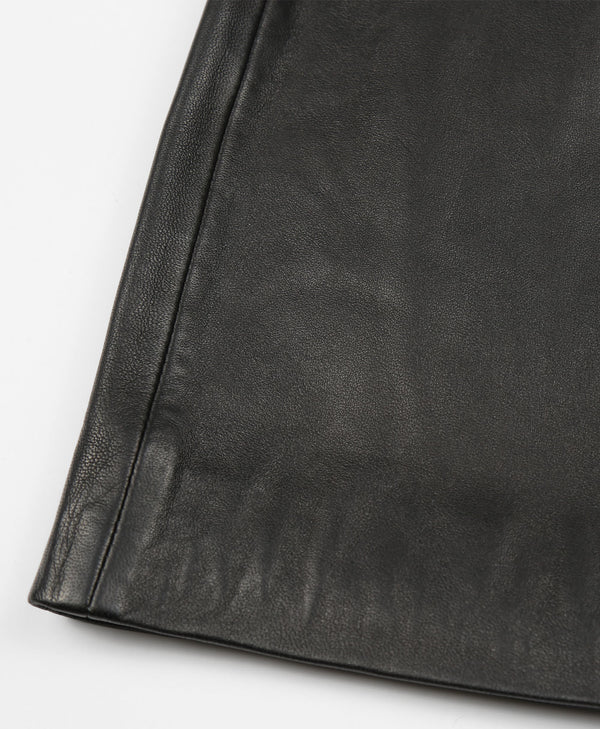 Bolongaro Trevor Leather Raven Mini Skirt