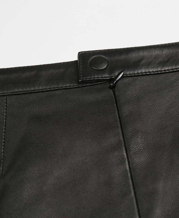 Bolongaro Trevor Leather Raven Mini Skirt