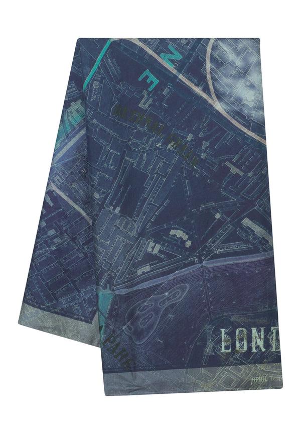 Bolongaro Trevor LondonBy Night Silk Printed Scarf