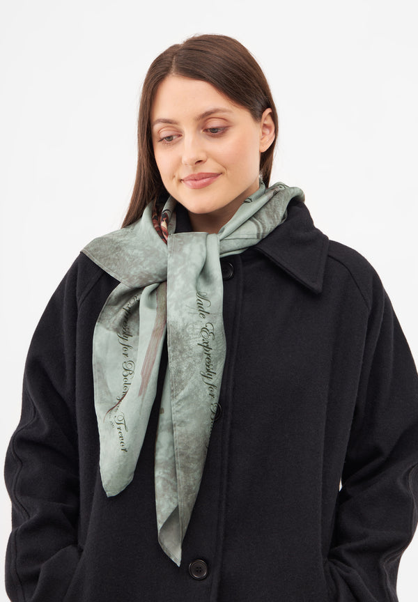 Bolongaro Trevor Ram Skull Silk Printed Scarf