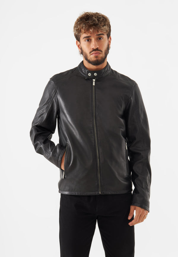 bolongaro trevor Real Leather Arthur Racer Jacket