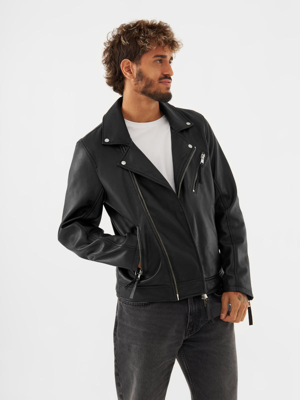 Bolongaro Trevor Real Leather Classic Biker Jacket