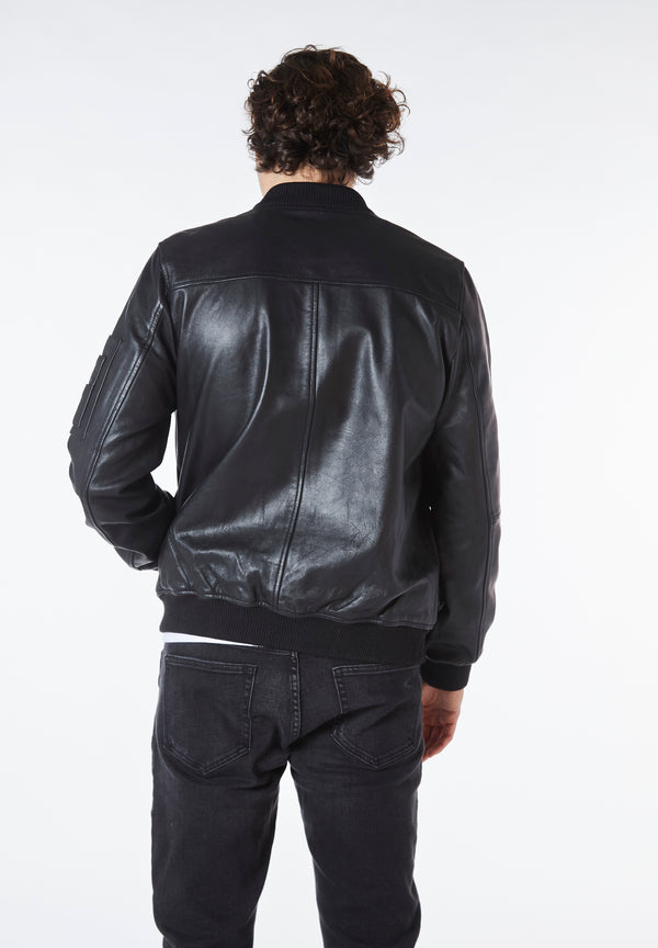 Bolongaro Trevor Real Leather MA1 Bomber Jacket