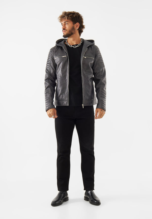 Bolongaro Trevor Real Leather Nathan Racer Jacket