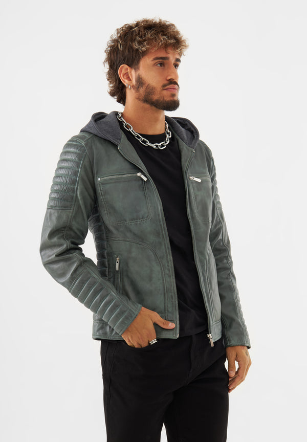 bolongaro trevor Real leather Nathan Racer Jacket
