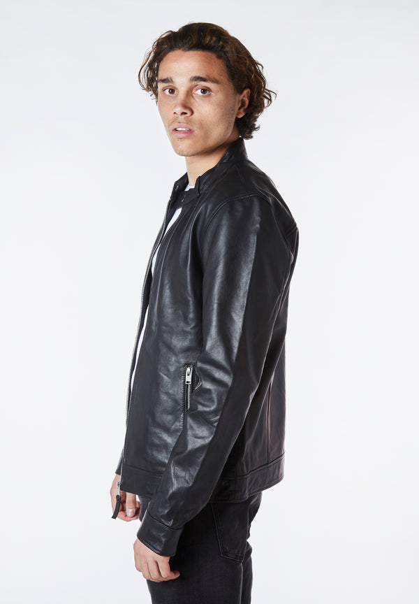 Bolongaro Trevor Real Leather Racer Jacket