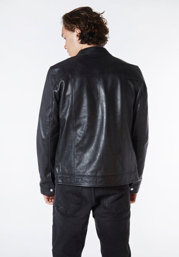 Bolongaro Trevor Real Leather Racer Jacket