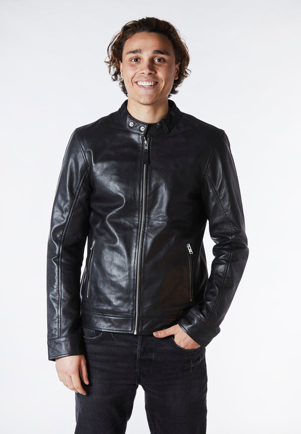 bolongaro trevor Real Leather Racer Jacket