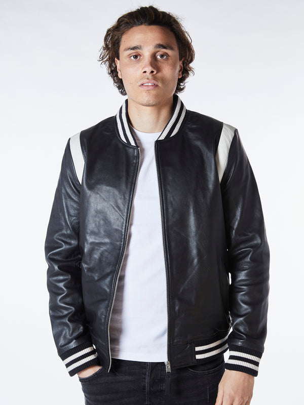 bolongaro trevor Real Leather Teddy Bomber Jacket