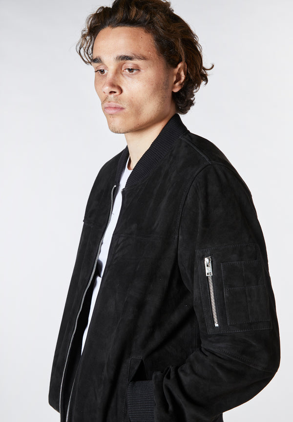Bolongaro Trevor Real Suede MA1 Bomber Jacket
