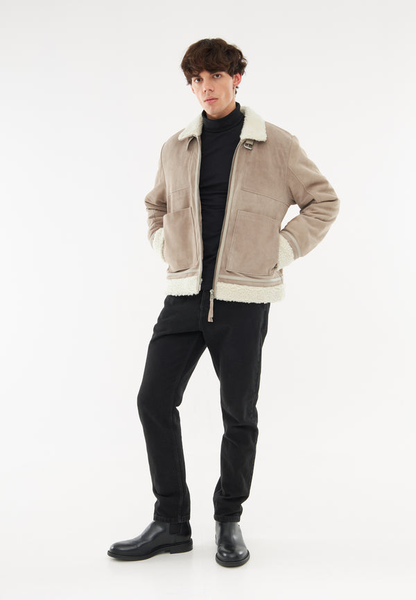 Bolongaro Trevor Real Suede Shearling Patch Jacket