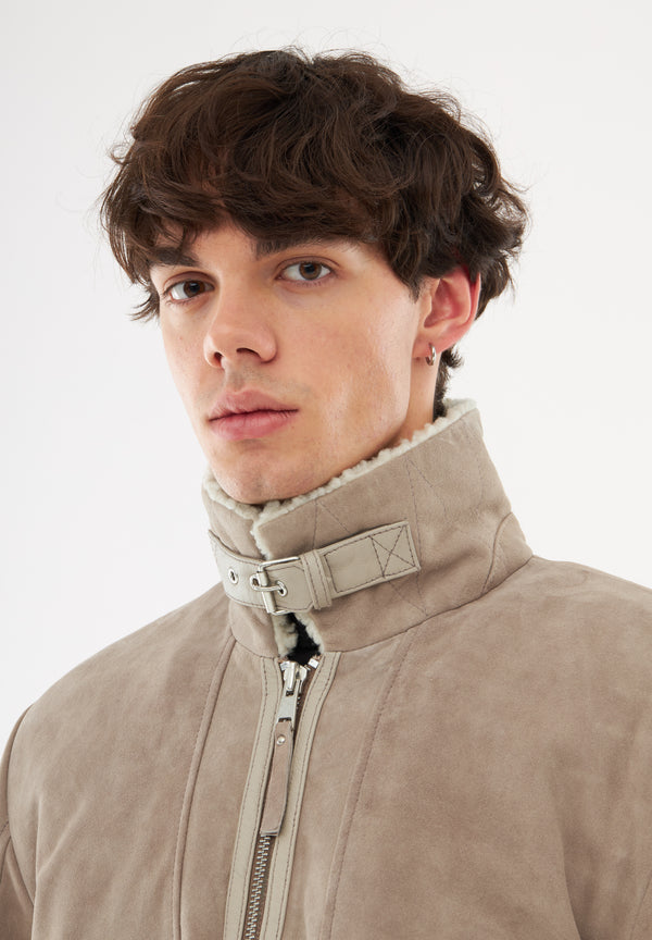 Bolongaro Trevor Real Suede Shearling Patch Jacket