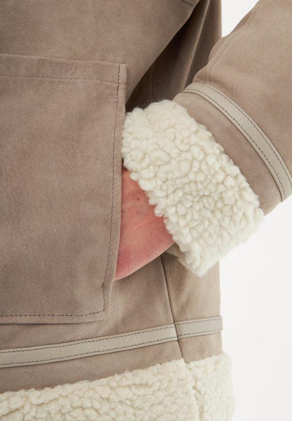 Bolongaro Trevor Real Suede Shearling Patch Jacket