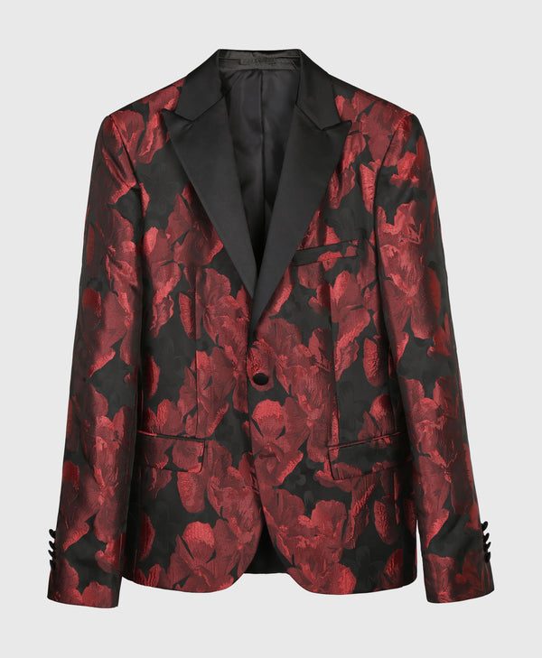 Bolongaro Trevor Red Floral Skinny Blazer