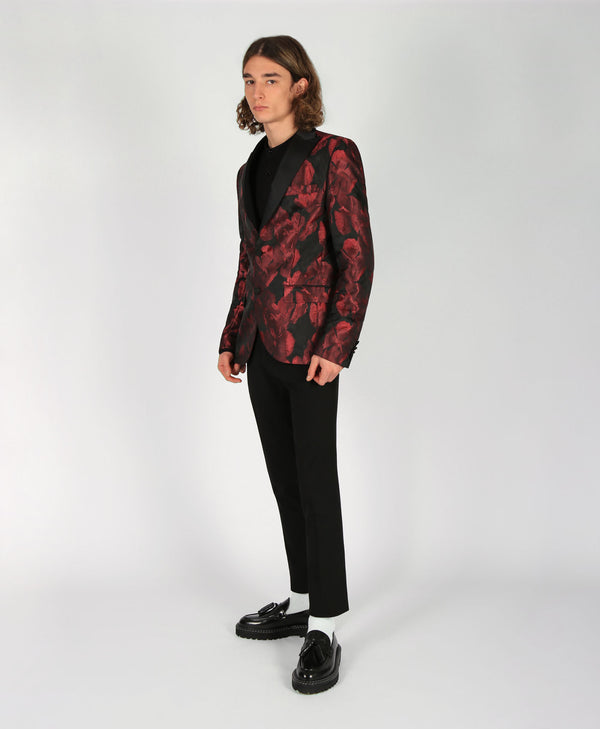 bolongaro trevor Red Floral Skinny Blazer