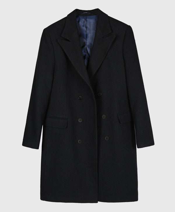 Bolongaro Trevor The Vanguard Navy Wool Coat