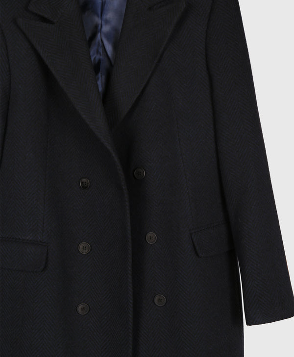Bolongaro Trevor The Vanguard Navy Wool Coat